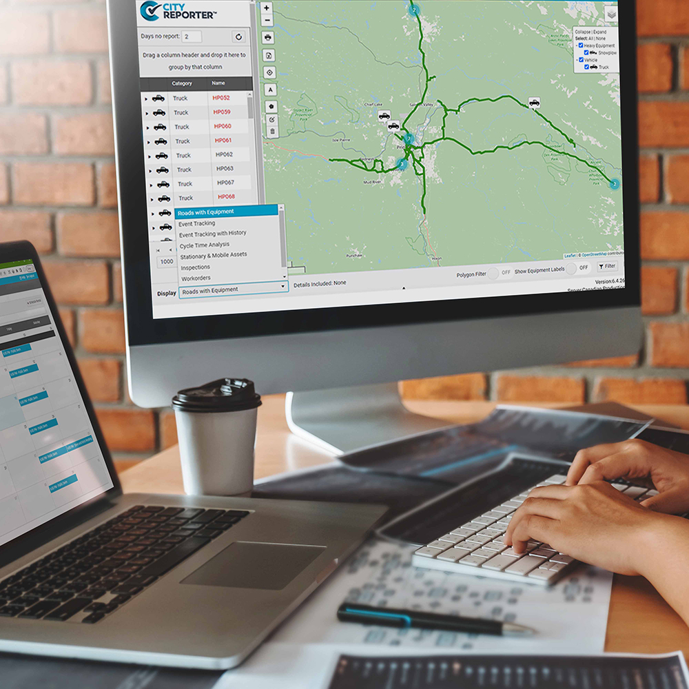 mapping laptop